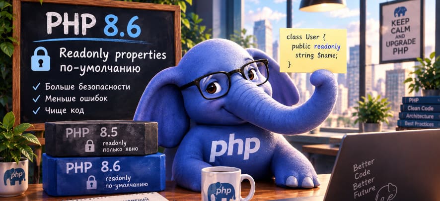 PHP 8.6: Readonly свойства по-умолчанию
